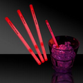 5" Single Color Red Glow Swizzle Stick